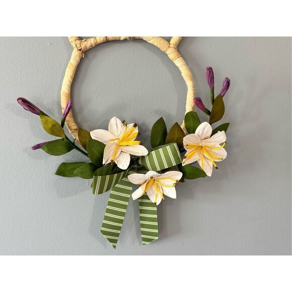 Target Threshold Bunny Floral Wreath - Picture 4 of 9